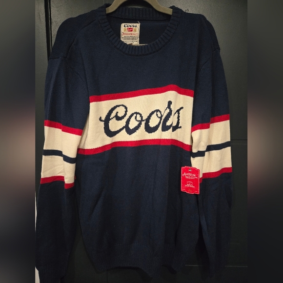 American Needle Retro Y2k 90s Style Coors Sweater Large Nwt